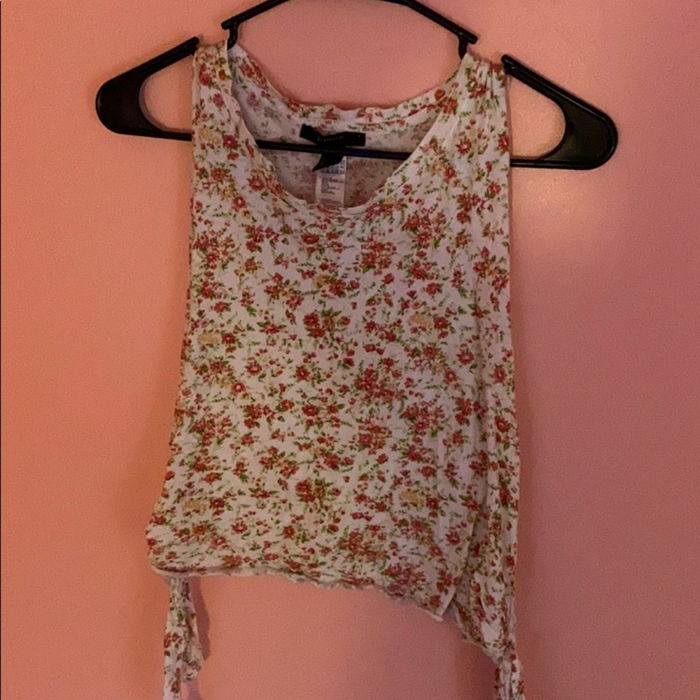 Floral forever 21 crop top